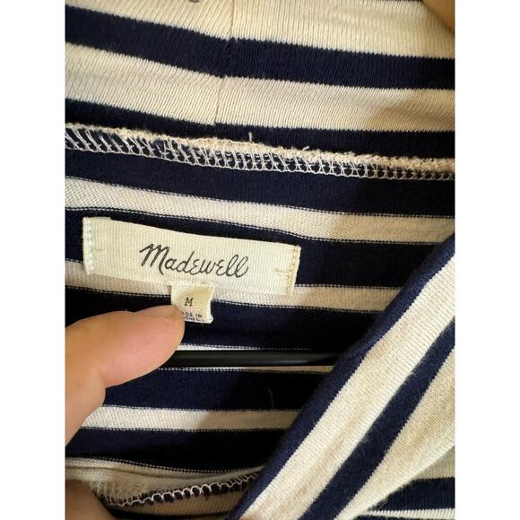 Madewell Stripe Block Wide Sleeve Turtleneck In Linen size med - Picture 4 of 7